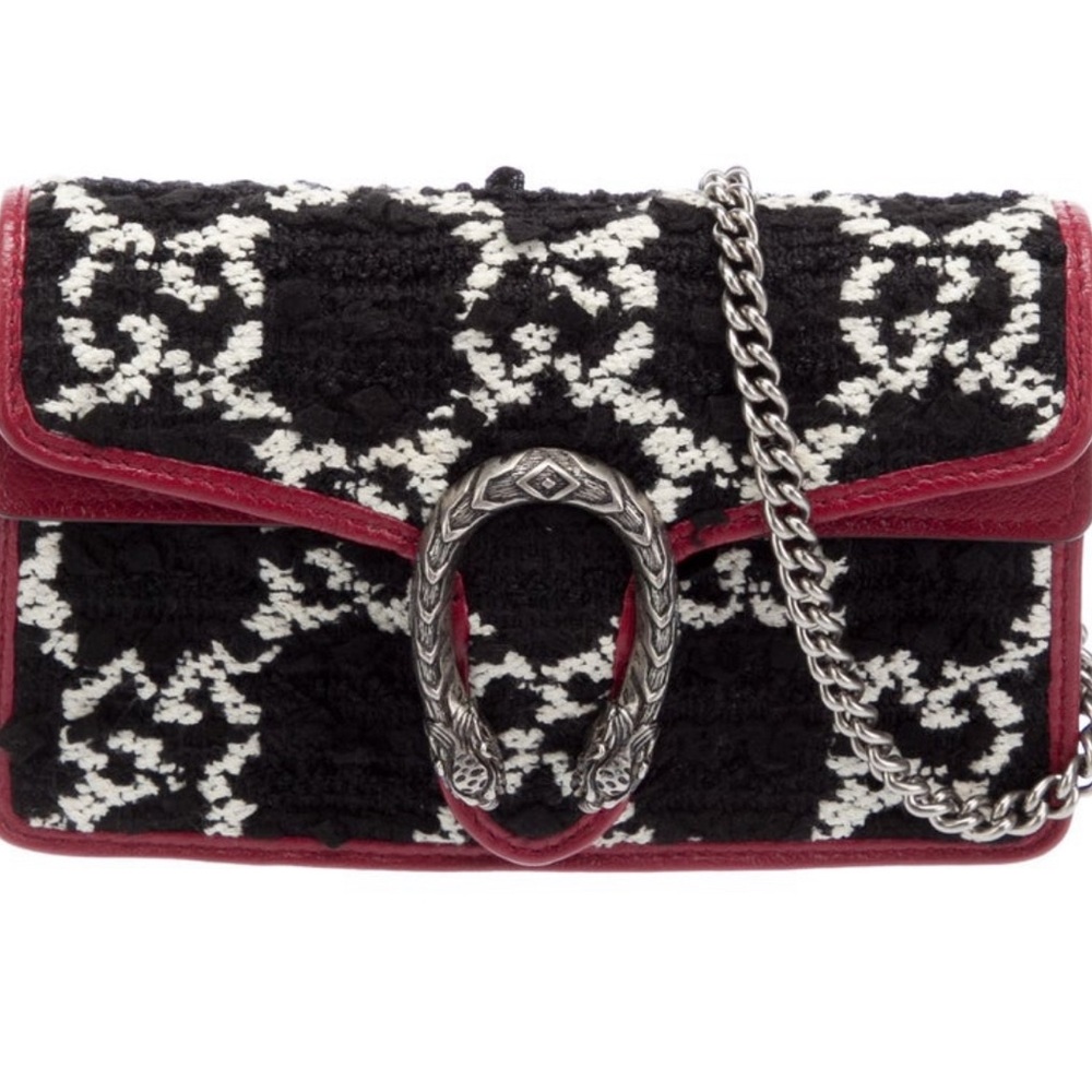 Gucci Black and Red Mini Bag with Chain